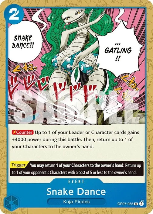 Carte One Piece anglaise OP07-055 Snake Dance
