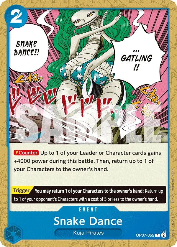 Carte One Piece anglaise Snake Dance OP07-055 C