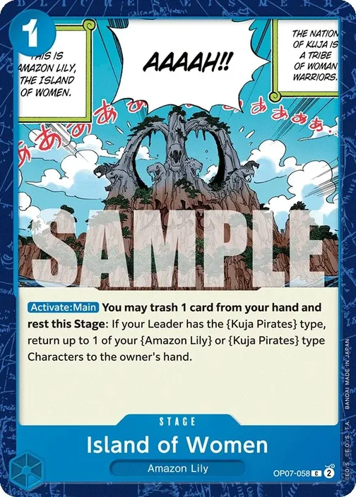 Carte One Piece anglaise OP07-058 Island of Women