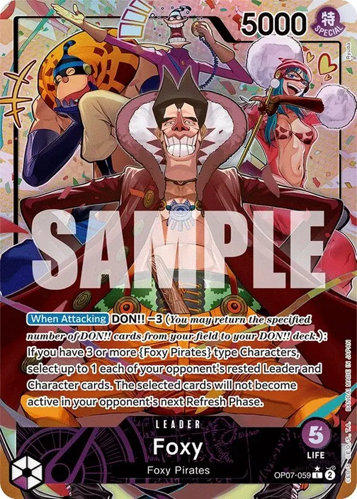 Carte One Piece anglaise OP07-059 Foxy (version 2)