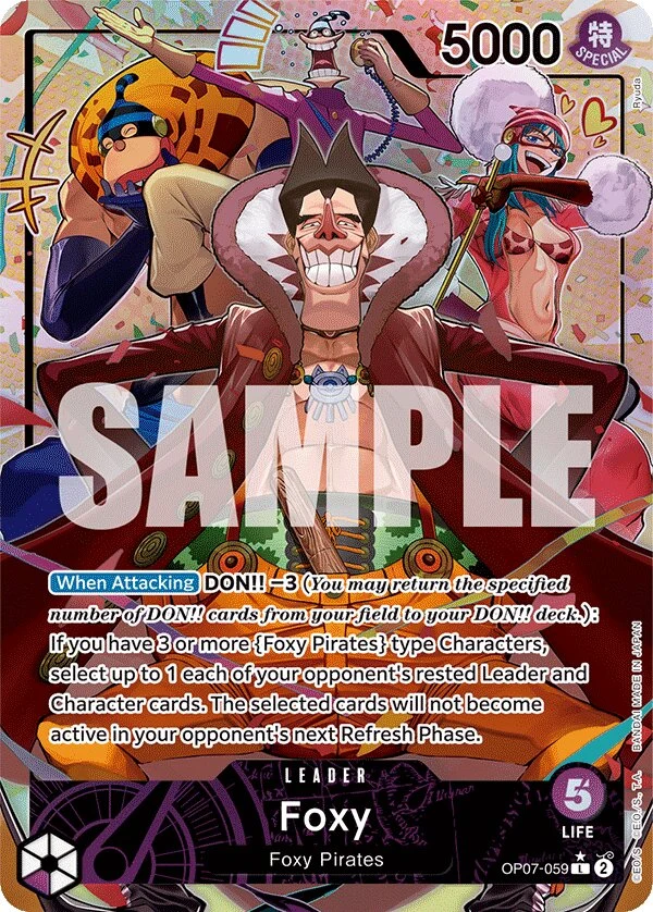 Carte One Piece anglaise Foxy OP07-059 L