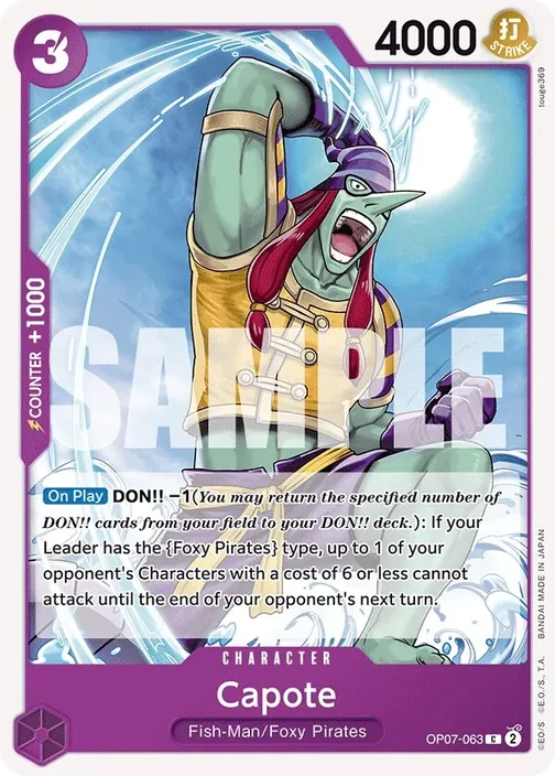 Carte One Piece anglaise OP07-063 Capote