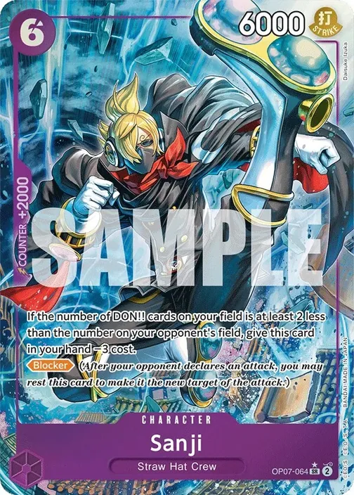 Carte One Piece anglaise OP07-064 Sanji (version 2)
