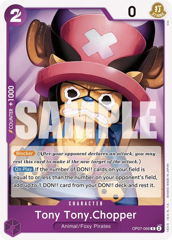 Carte One Piece anglaise Tony Tony.Chopper OP07-066 R
