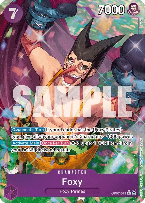 Carte One Piece anglaise OP07-071 Foxy (version 2)