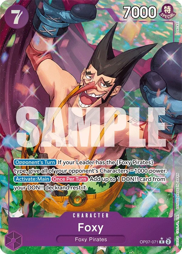 Carte One Piece anglaise Foxy OP07-071 R