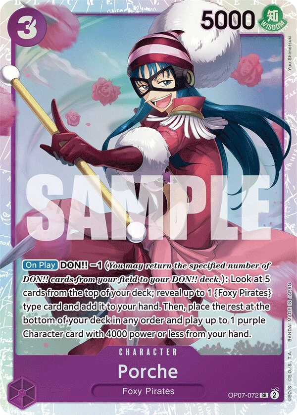 Carte One Piece anglaise Porche OP07-072 SR