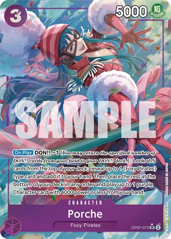Carte One Piece anglaise Porche OP07-072 SR