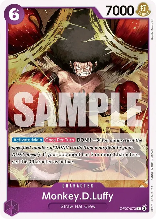 Carte One Piece anglaise OP07-073 Monkey.D.Luffy
