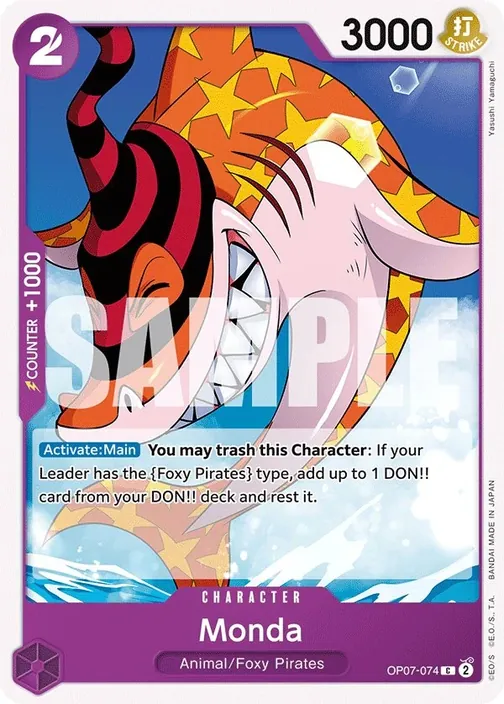 Carte One Piece anglaise OP07-074 Monda
