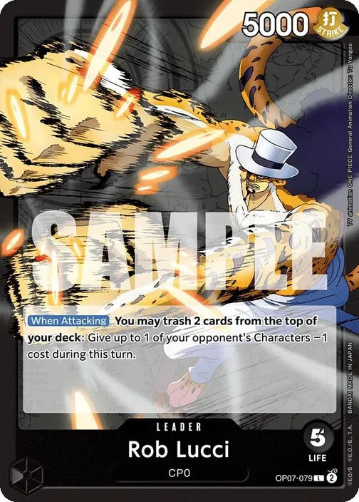Carte One Piece anglaise OP07-079 Rob Lucci