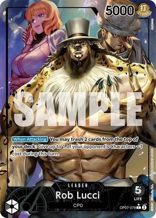 Carte One Piece anglaise OP07-079 Rob Lucci (version 2)