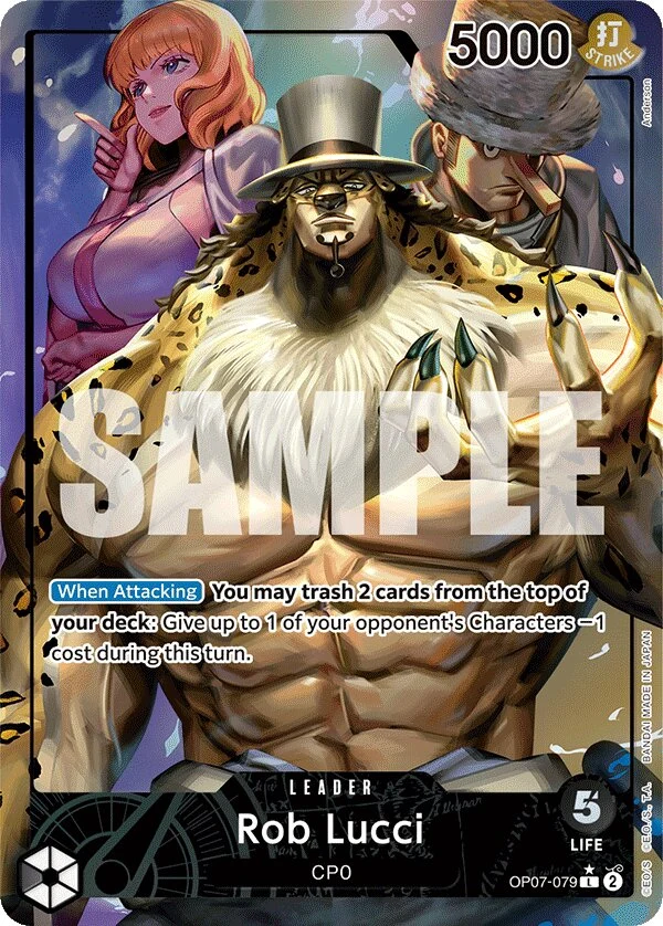 Carte One Piece anglaise Rob Lucci OP07-079 L