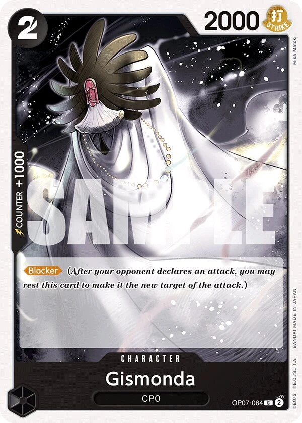 Carte One Piece anglaise Gismonda OP07-084 C