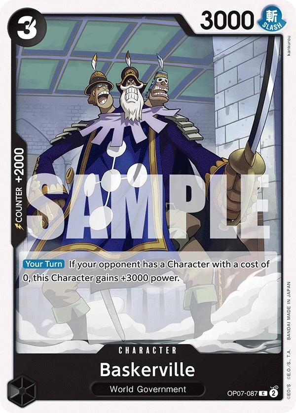 Carte One Piece anglaise Baskerville OP07-087 C