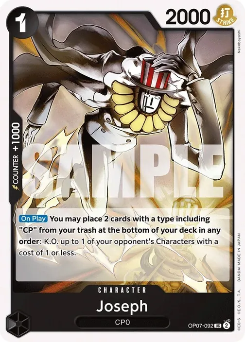 Carte One Piece anglaise OP07-092 Joseph
