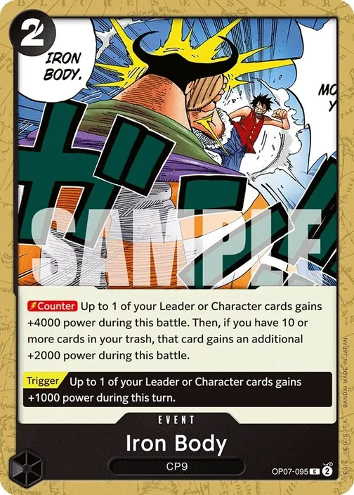 Carte One Piece anglaise OP07-095 Iron Body
