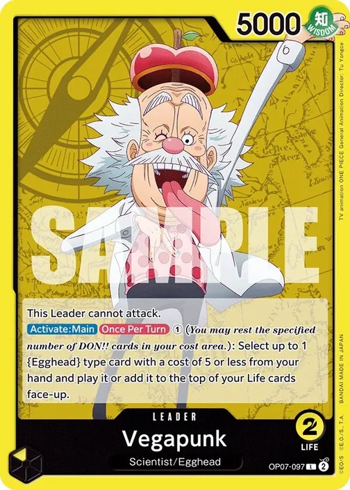 Carte One Piece anglaise OP07-097 Vegapunk