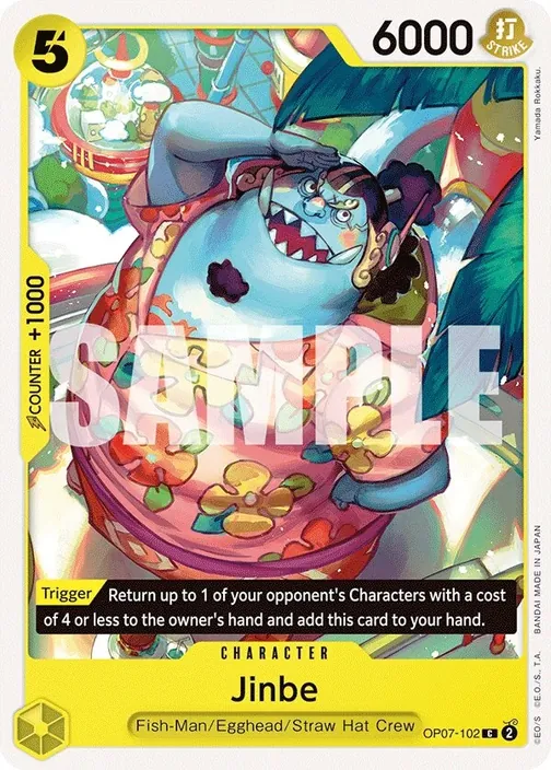 Carte One Piece anglaise OP07-102 Jinbe