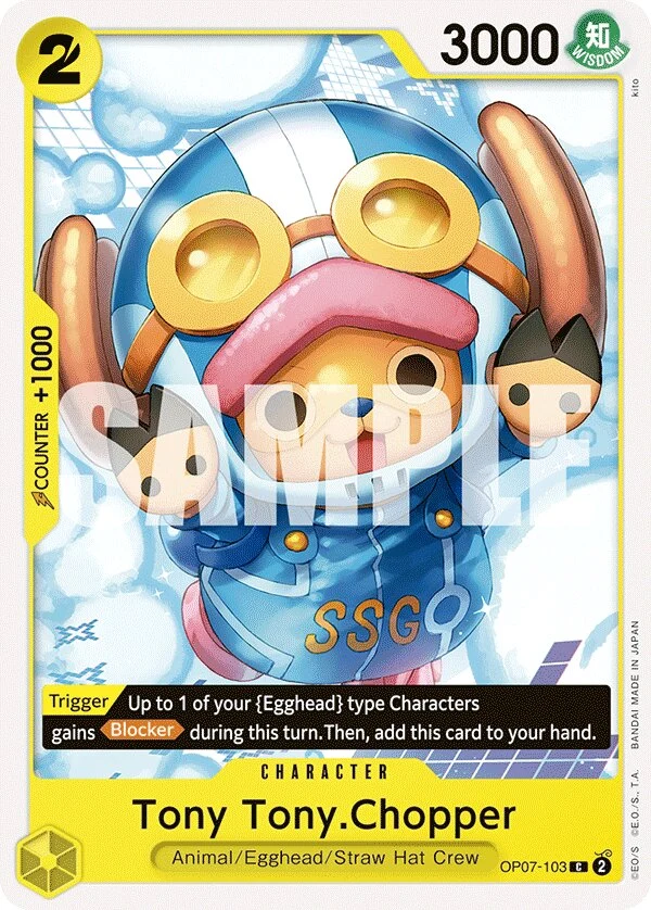 Carte One Piece anglaise Tony Tony.Chopper OP07-103 C