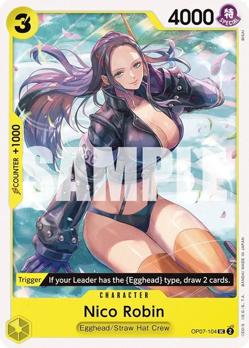Carte One Piece anglaise OP07-104 Nico Robin