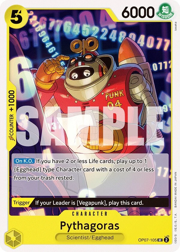 Carte One Piece anglaise Pythagoras OP07-105 UC