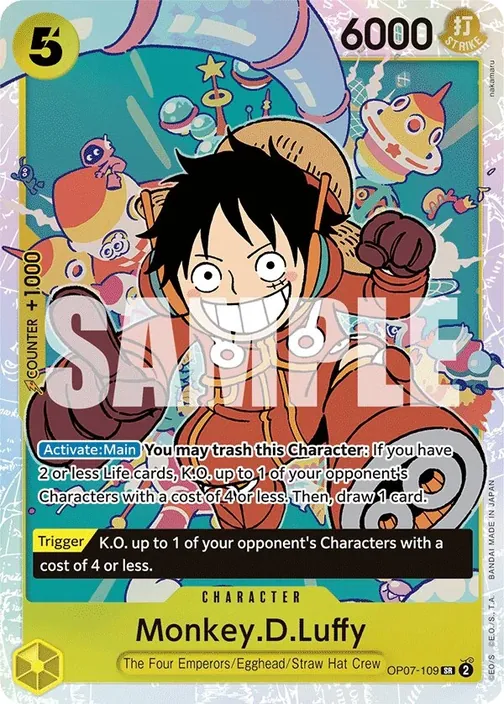 Carte One Piece anglaise OP07-109 Monkey.D.Luffy