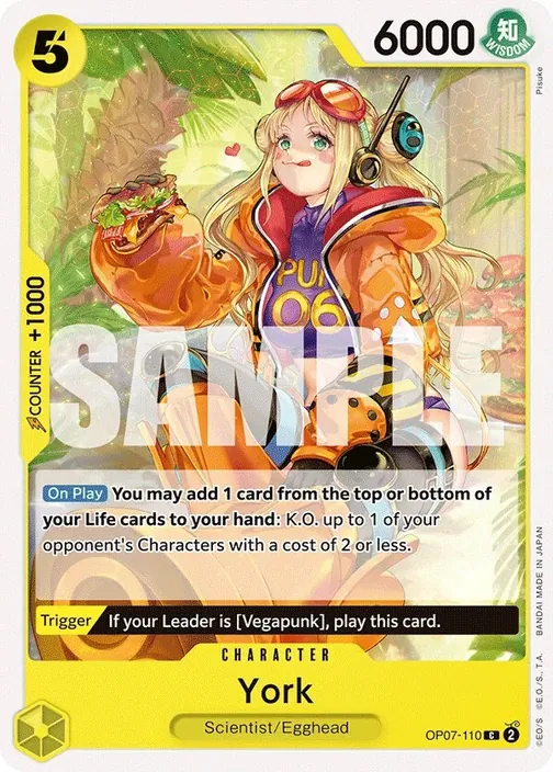 Carte One Piece anglaise OP07-110 York