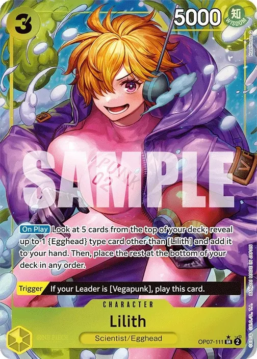 Carte One Piece anglaise OP07-111 Lilith (version 2)