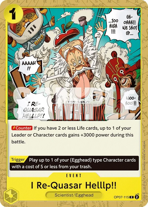 Carte One Piece anglaise I Re-Quasar Helllp!! OP07-115 C