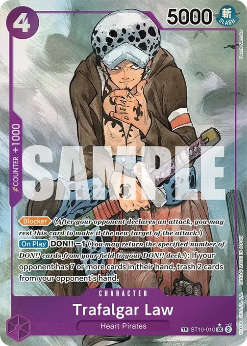 Carte One Piece anglaise ST10-010 Trafalgar Law (version 3)