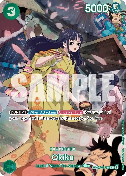 Carte One Piece anglaise OP01-035 Okiku (version 3)