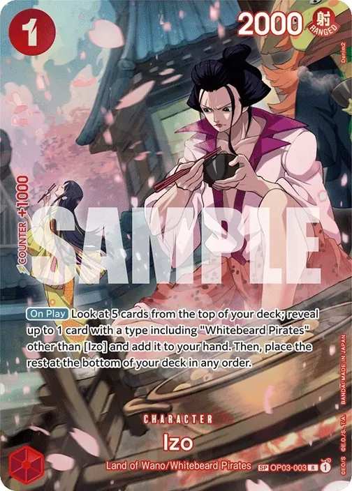 Carte One Piece anglaise OP03-003 Izo (version 2)