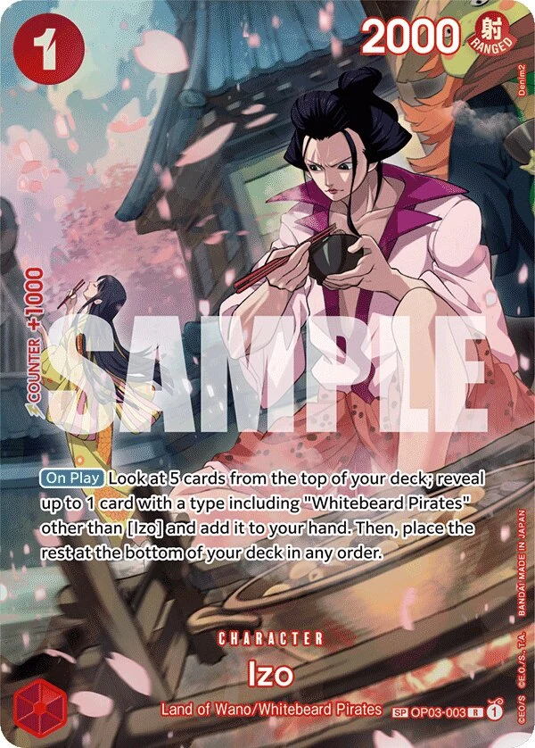 Carte One Piece anglaise Izo OP03-003 SP