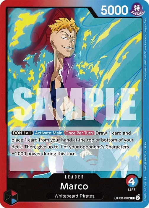 Carte One Piece anglaise OP08-002 Marco