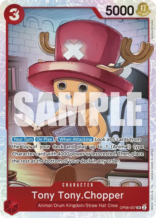 Carte One Piece anglaise OP08-007 Tony Tony.Chopper