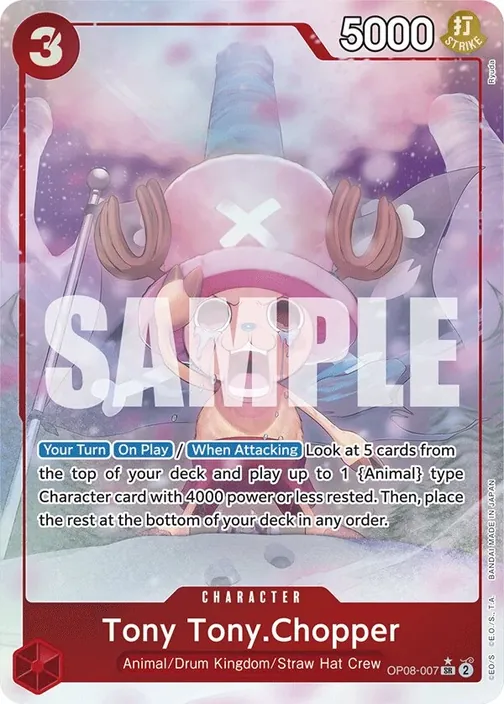 Carte One Piece anglaise OP08-007 Tony Tony.Chopper (version 2)