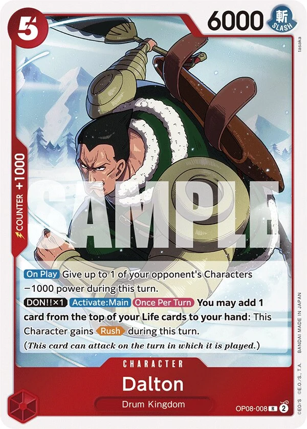 Carte One Piece anglaise Dalton OP08-008 R