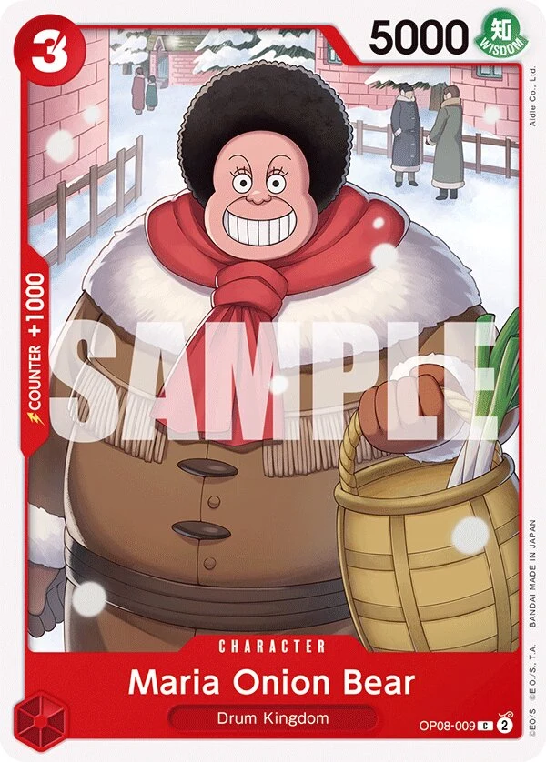 Carte One Piece anglaise Maria Onion Bear OP08-009 C