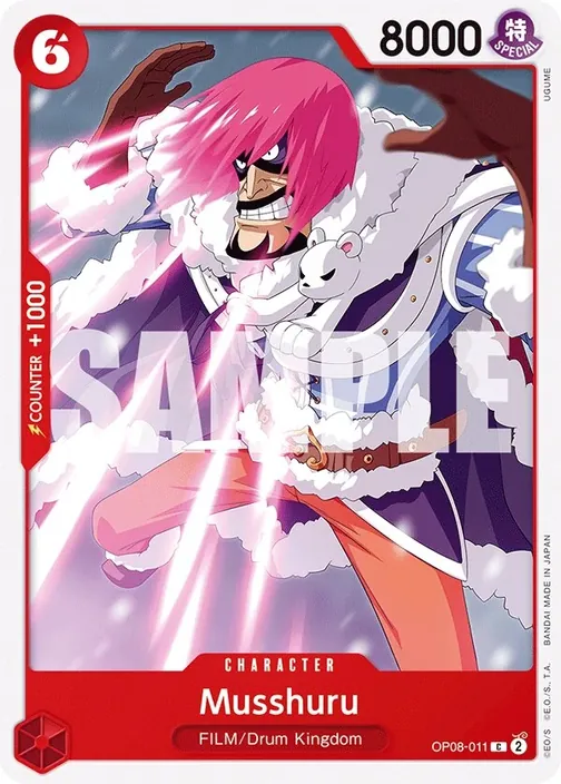 Carte One Piece anglaise OP08-011 Musshuru