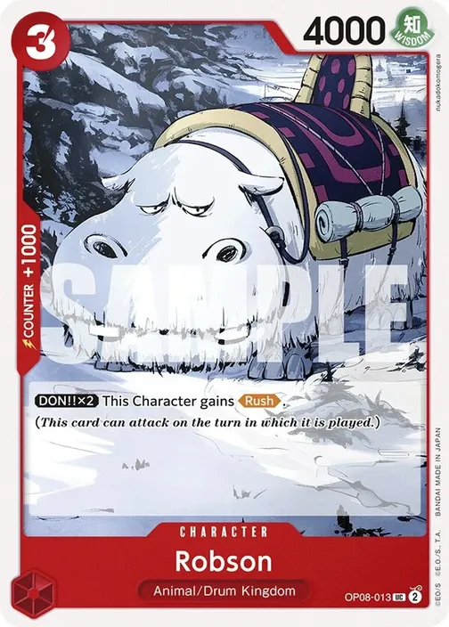 Carte One Piece anglaise OP08-013 Robson