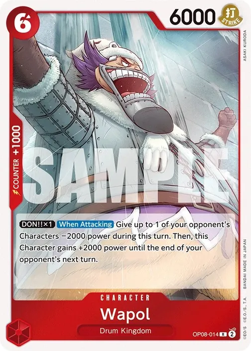 Carte One Piece anglaise OP08-014 Wapol