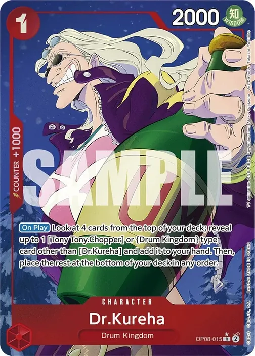Carte One Piece anglaise OP08-015 Dr.Kureha (version 2)