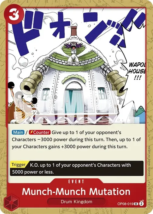 Carte One Piece anglaise OP08-019 Munch-Munch Mutation