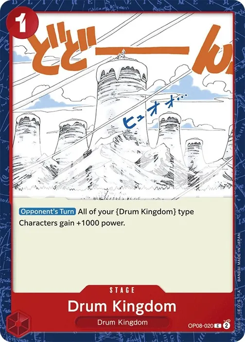 Carte One Piece anglaise OP08-020 Drum Kingdom