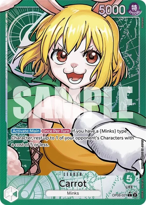 Carte One Piece anglaise OP08-021 Carrot (version 2)