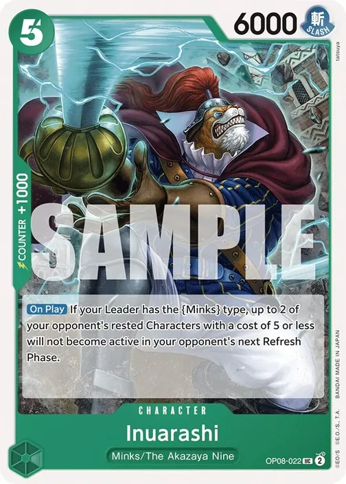 Carte One Piece anglaise OP08-022 Inuarashi