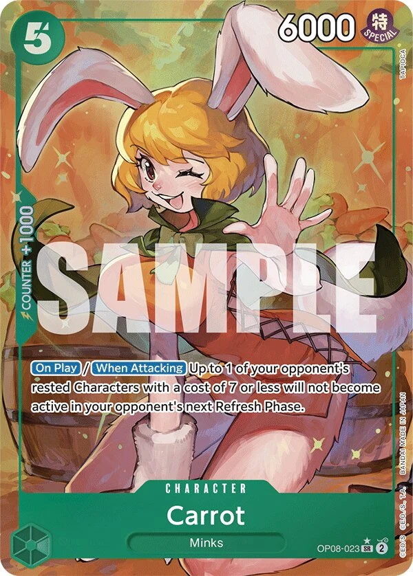 Carte One Piece anglaise Carrot OP08-023 SR