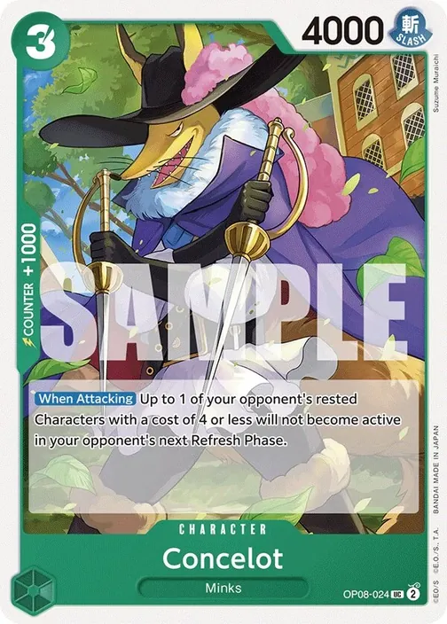 Carte One Piece anglaise OP08-024 Concelot