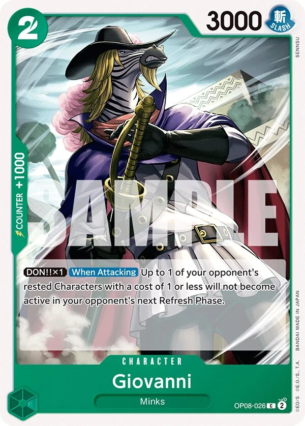 Carte One Piece anglaise Giovanni OP08-026 C